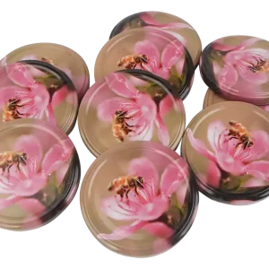 Meistverkauft Schraubverschluss 10 Stk. 'Biene & rosa Blüte'