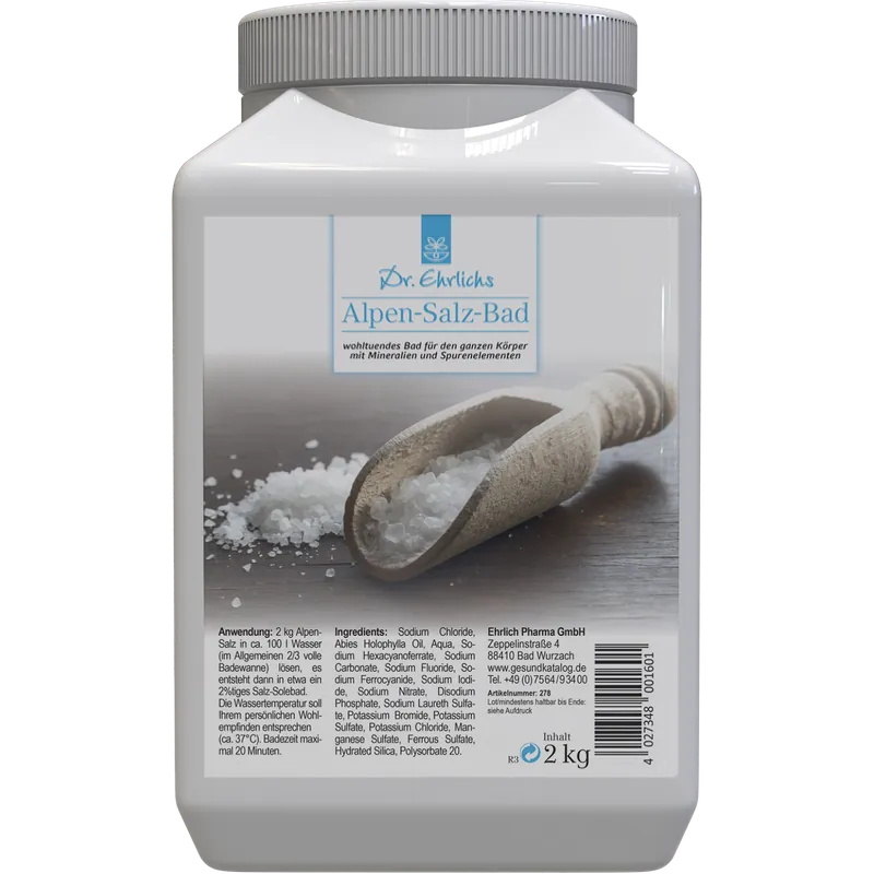 Dr. Ehrlichs Alpen-Salz-Bad Dose 2kg Direkt Vom Hersteller