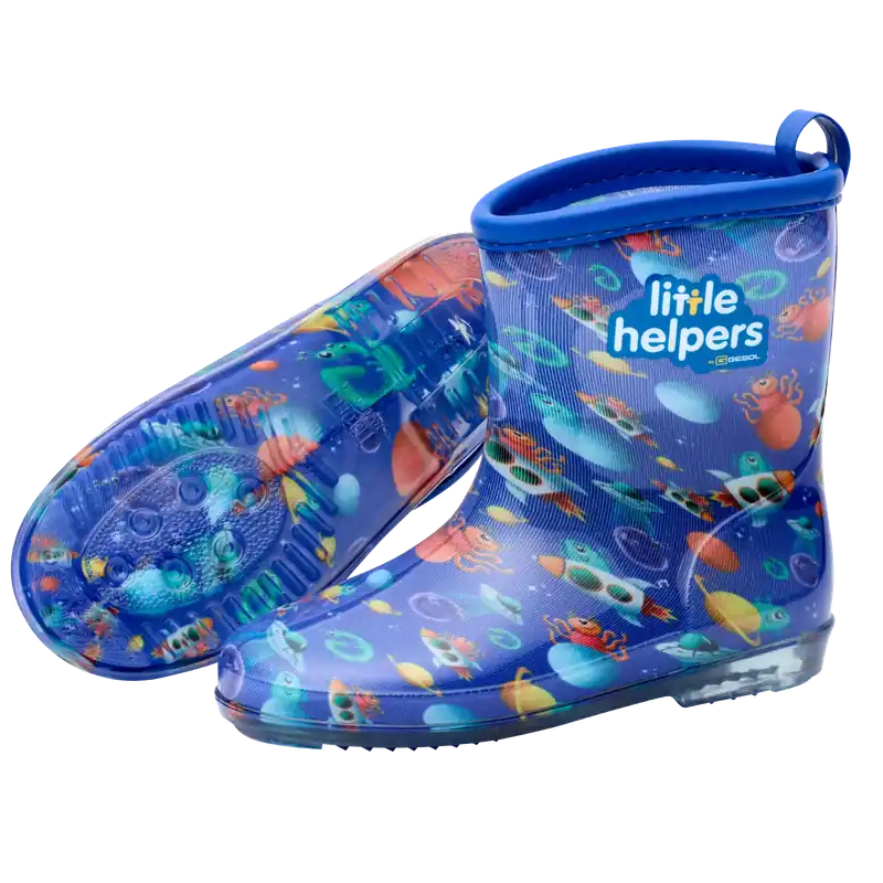 Knallerangebot Gummistiefel Weltall blau 27