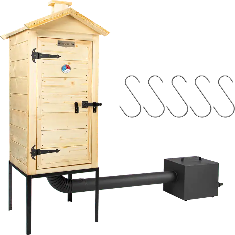 Sonderangebot Browin Räucherofen aus Holz 100 cm mit externer Feuerstelle