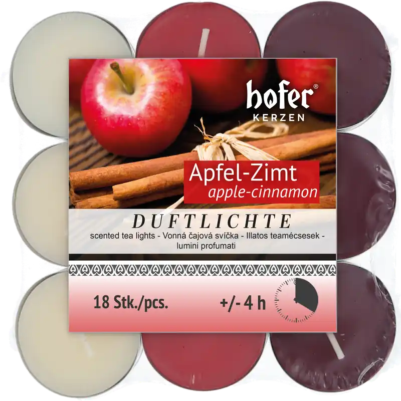 Beliebt Teelicht Duft Apfel-Zimt 18er Pkg