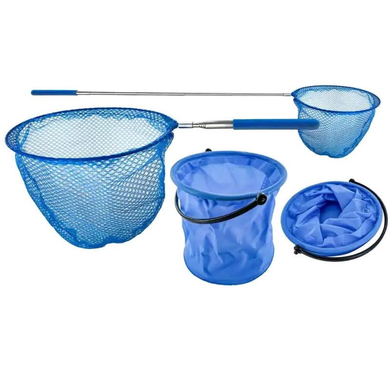 Preis Gesenkt Jenzi Kinder-Set Kescher und Falteimer blau