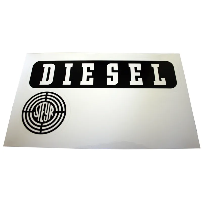 Aufkleber Steyr Diesel links Nur Heute