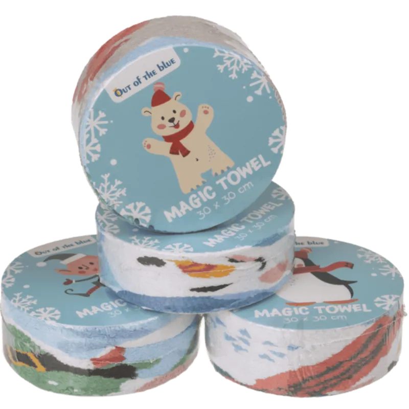 Neue Ware Magisches Handtuch Snowfriends 4 fach sortiert