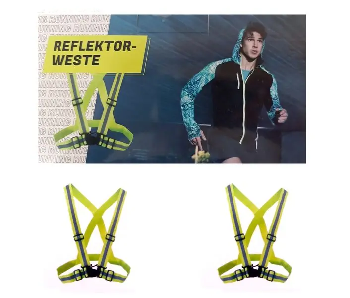 Sofort Bestellen 2x Reflektor-Weste Warnweste Sicherheitsweste Joggen Bike Sport Outdoor Hunde