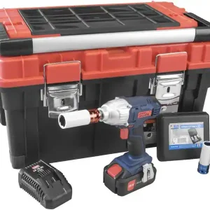 GÜDE Schlagschrauber-Set Akkuschlagschrauber BSS 18 1/2" 5-tlg 18 Volt Sale