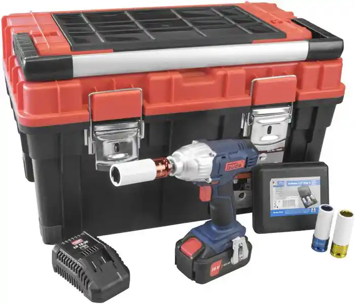 GÜDE Schlagschrauber-Set Akkuschlagschrauber BSS 18 1/2" 5-tlg 18 Volt Sale