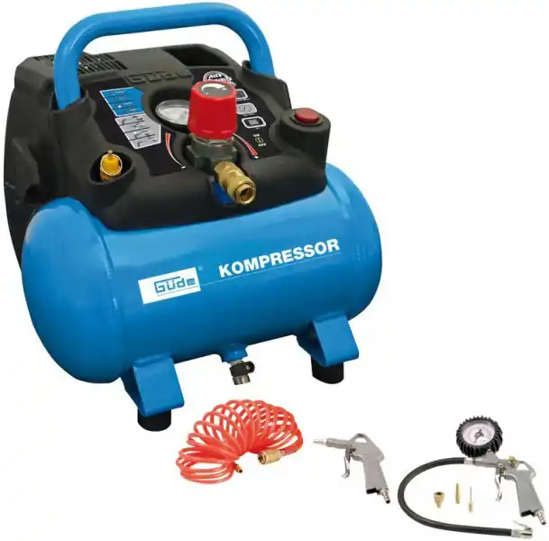 Markenprodukt GÜDE Druckluft Kompressor Airpower 190/08/6 6 Liter ölfrei 7 teilig