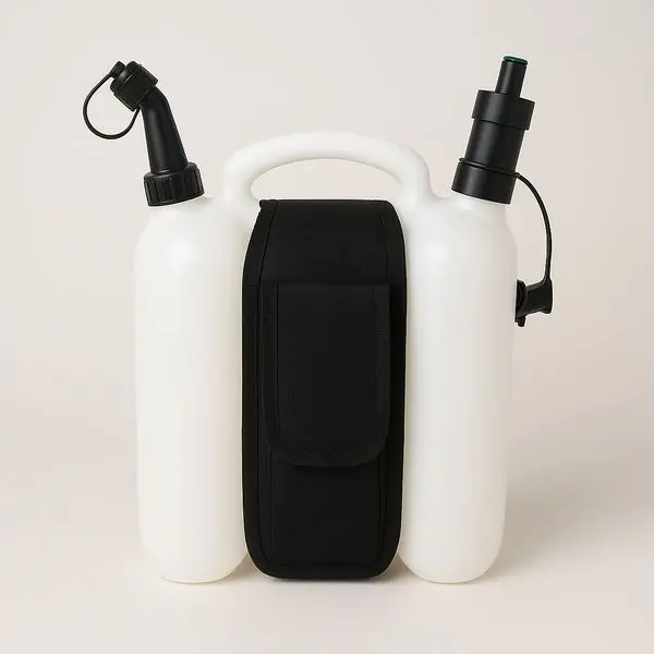 Profi Doppelkanister Kombikanister 6 + 3 Liter mit Einfüllsystem transparent Abverkauf