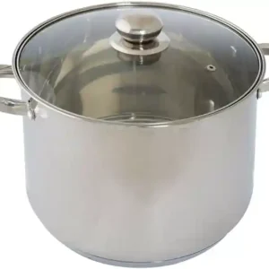 Solange Der Vorrat Reicht DESKI 613-401543 Edelstahl Kochtopf mit Glasdeckel 10 Liter Ø 26 cm
