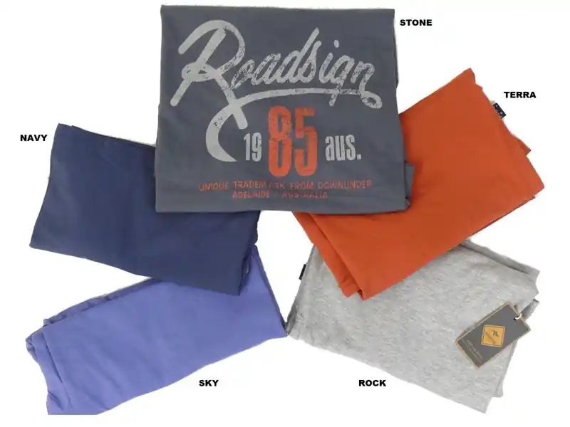 ROADSIGN 1985 australia Herren T-Shirt 100 % Baumwolle Auswahl 5 Farben M-L-XL Highlight