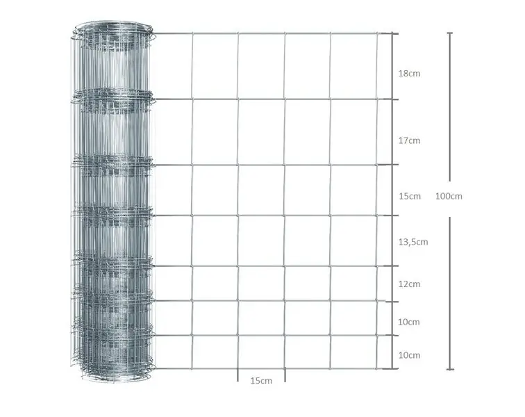 Beliebt Knotengeflecht Zink-Alu Wilddraht Maschendrahtzaun verzinkt 15x100cm ABVERKAUF