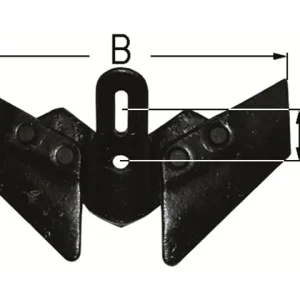 Top-Preis Flügelschare kpl. B=360mm LA=45-75mm