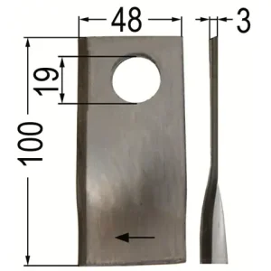 Klinge gedreht re. 100 x 48 x 4, Ø = 19 mm Letzte Chance