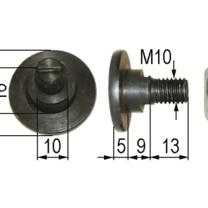 Neu Klingenschraube M10, Dm = 30/16, H = 29 mm