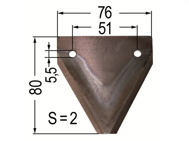 Mähmesserklinge 76x80x2 DIN - 80 2 Geprüft