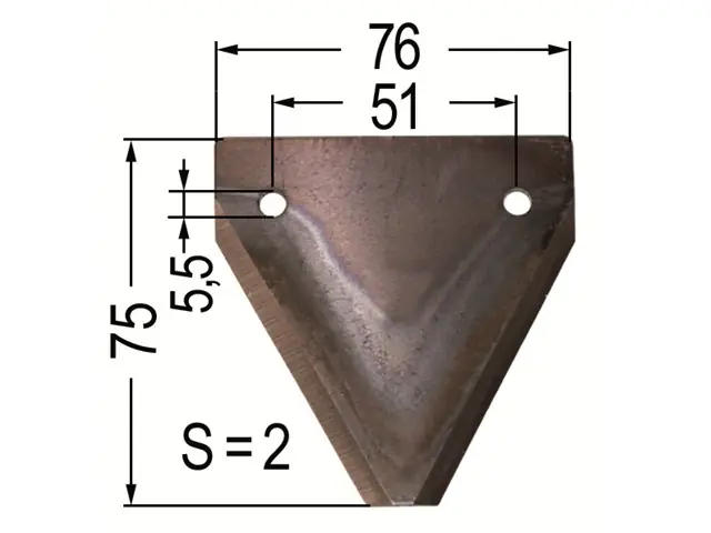 Mähmesserklinge 76 x 75 x 2 DIN-75 Markenware