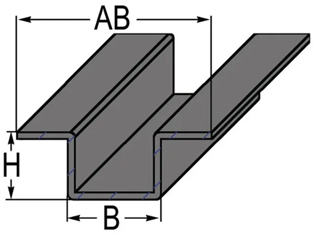 Führungsschiene 2350 mm 98 x 34 x 46 mm Top-Angebot
