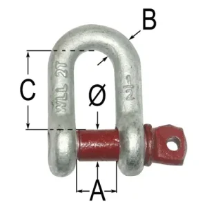 Schäkel 11mm Tragfähigkeit 1,0t Markenware