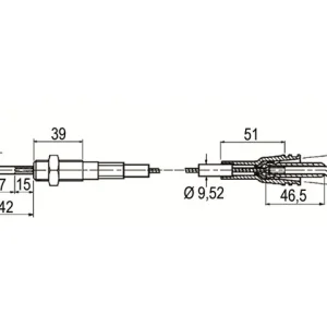 Seilzug L = 2000 mm Morse Letzte Chance