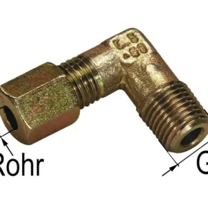 Billig Winkel-Einschraubverschraubung L 1/4" zu 6 mm