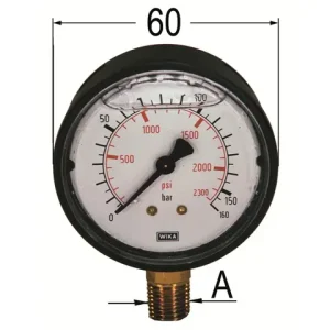 Manometer 1/4" 0-400 Bar Sichere Zahlung