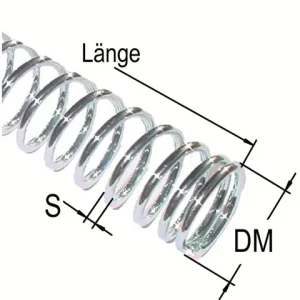 Druckfeder L = 300, S = 1,5 Ø = 18 mm Schneller Versand