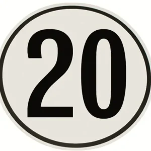 Preisreduziert Selbstklebefolie rund 20 km/h (DE)