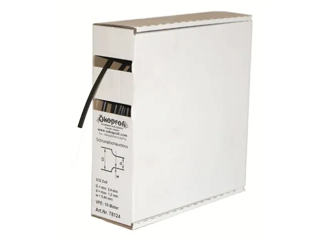 Schrumpfschlauchbox Ø = 6,4 mm 12 m schwarz Top-Angebot