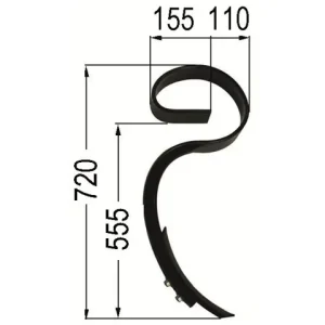 Großfederzinke 60x12 kpl. mit Schare Versand Am Gleichen Tag
