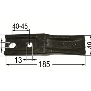 Baggerzahn 185x50mm 2-Loch Begrenztes Angebot