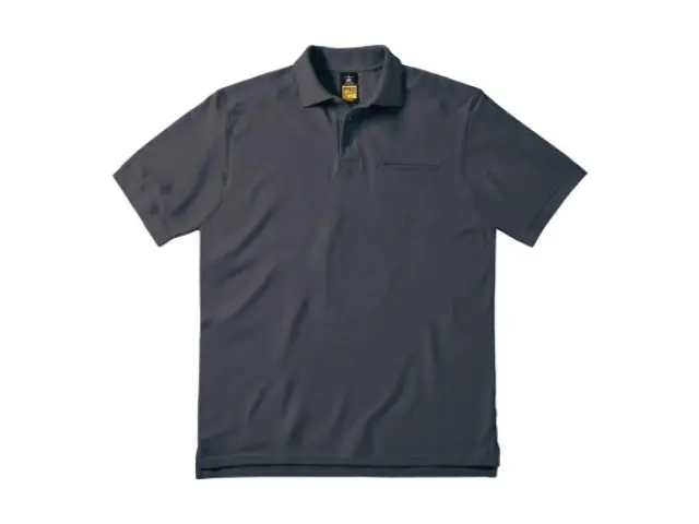 Markenprodukt Polo-Shirt L grau mit Brusttasche