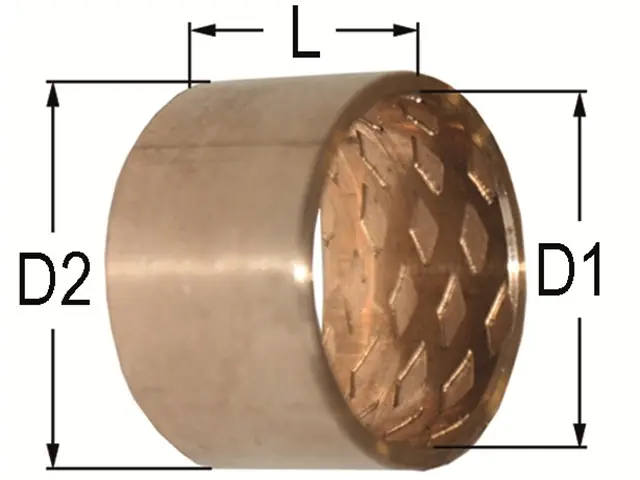 Zylinderbuchse 35 / 39 x 20 mm Massivbronze Markenprodukt