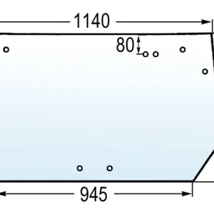 Saisonangebot Heckscheibe zu Deutz 00110806010 gebogen