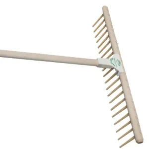 Günstig Heurechen 79 cm 20 Zähne Nylon mit Stiel 180 cm Linde