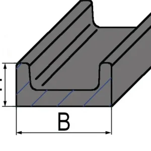 Zertifiziert Kratzbodenleiste 40 x 20, L = 850 mm