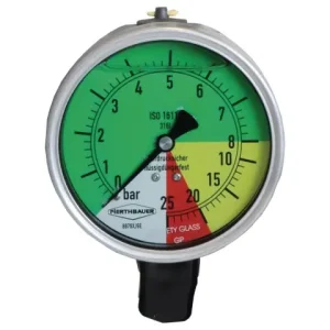 Letzte Chance Manometer flüssigdüngerfest 1/4" unten, 0,25 bar, DM100 mm 110.100.42