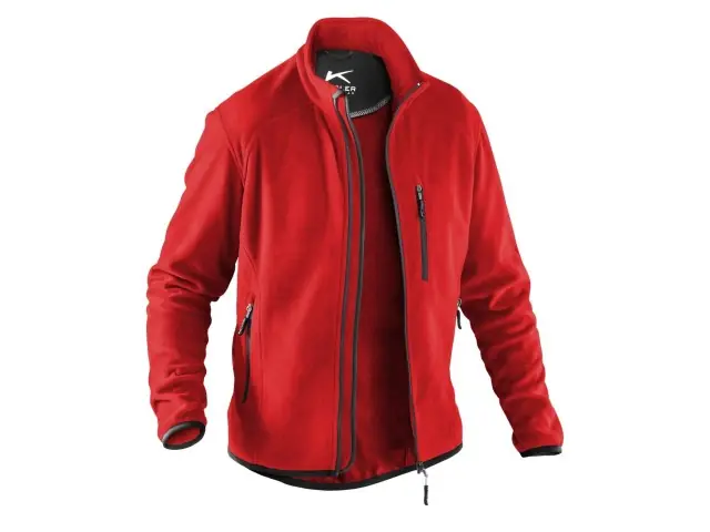 Fleecejacke S mittelrot Bestpreis