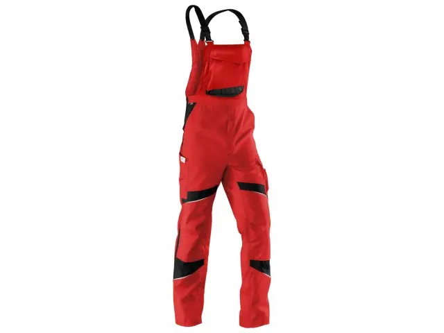 Latzhose 42 mittelrot-schwarz ACTIVIQ Schnäppchen