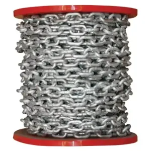 Schneller Versand Rundstahlkette 766 - 5x18,5 mm Rolle 30 MT feuerverzinkt