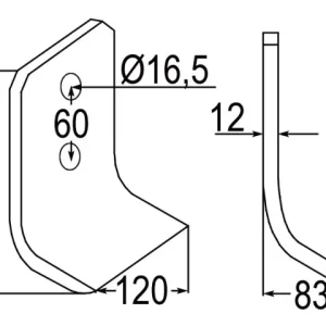 Sonderangebot Messer für Grabenfräse zu Mulag TM60190067 - 141261