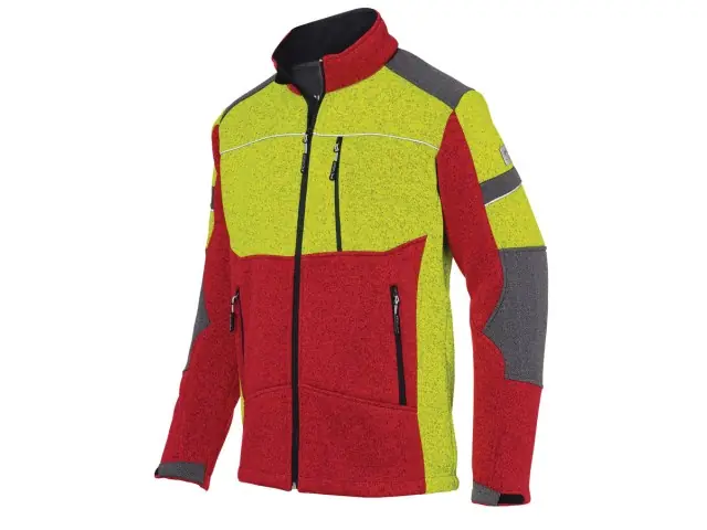 KÜBLER FOREST Strickjacke rot/gelb XL Expressversand