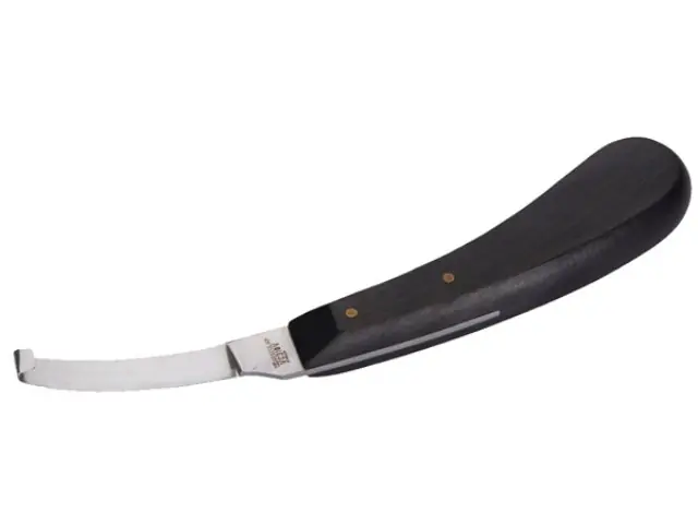 Heißes Angebot Hufmesser einschneidig, rechts dän. Form,m. Thermobuche-Griff