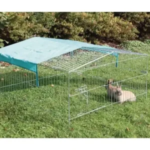 Saisonangebot Freilaufgehege Easy, verzinkt, mit Sonnenschutz, 115x115x60cm