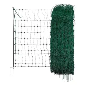 Geflügelnetz 50 mt, 106 cm Einzelspitze, grün,(nicht elektrifizierbar) Neu