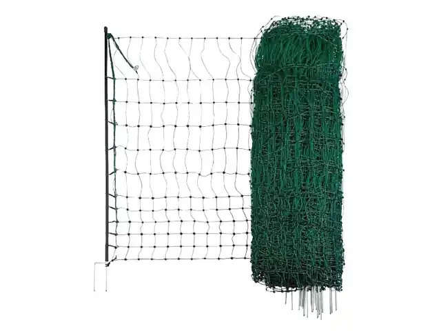 Geflügelnetz 50 mt, 106 cm Einzelspitze, grün,(nicht elektrifizierbar) Neu