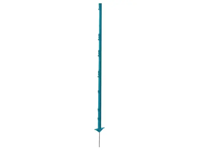 Preisknaller (5 Stk) Vollkunststoffpfahl m.Stahlsp. 156cm Doppeltritt, PETROL