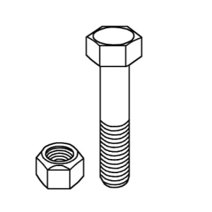 Schraube mit Sicherungsmutter - M10x1,5 - 8.8 zu Gilbers Neu Im Sortiment