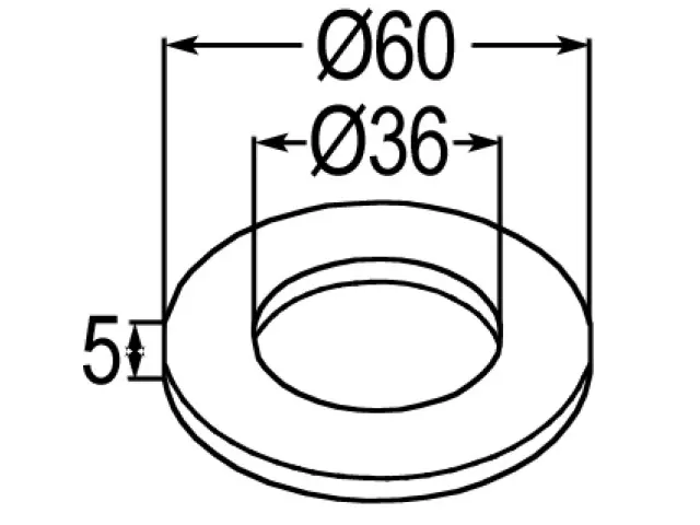 Neuheit Scheibe Ø60x5xØ36 zu