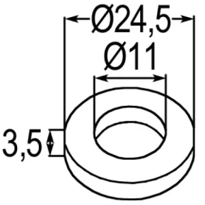 Scheibe Ø24,5x3,5xØ11 zu Mega-Angebot